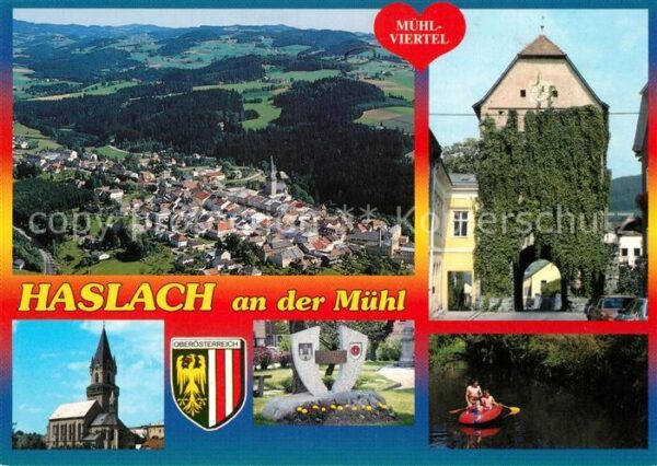 Haslach Muehl Fliegeraufnahme Torbogen Kirche Histori