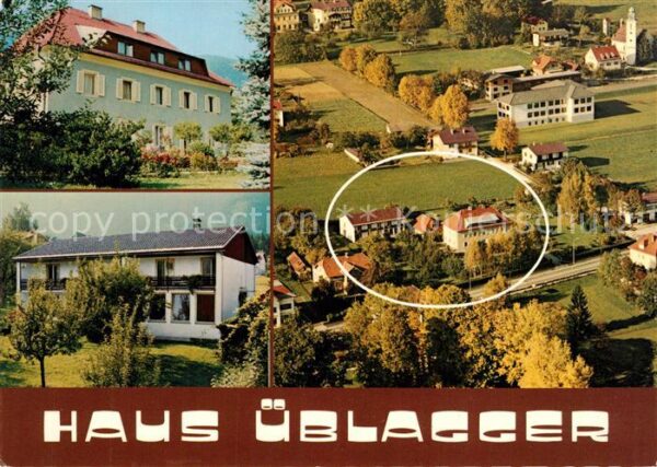 Bodensdorf Ossiacher See Pension Haus Üblagger Fliegeraufnahme