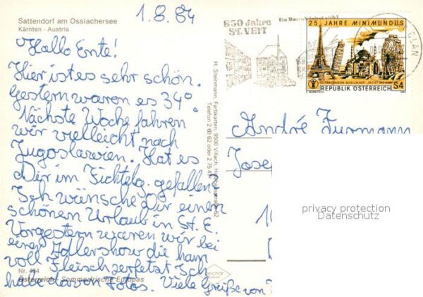 Sattendorf Panorama gegen Julische Alpen Motorboot – Bild 2