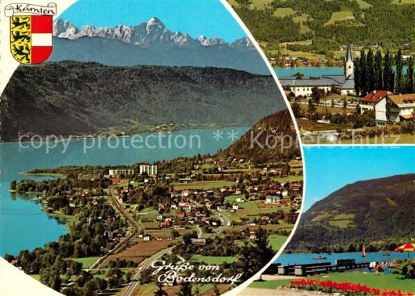 Bodensdorf Ossiacher See Julische Alpen Fliegeraufnahme Stift Os