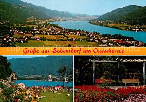 Bodensdorf Ossiacher See Strandbad Toff Blumenpark Fliegeraufnah
