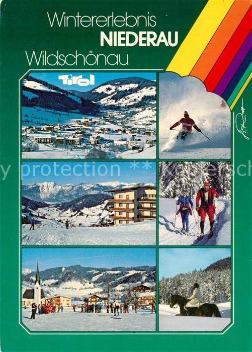 Niederau Wildschoenau Panorama Wintersportplatz Skigebiet Alp