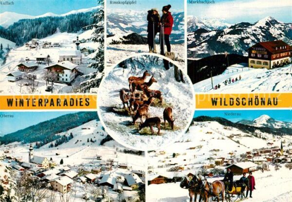 Wildschoenau Tirol Panorama Winterparadies Auffach Rosskop