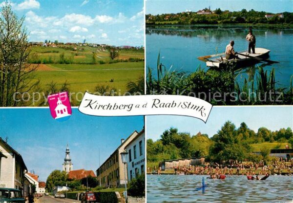 Kirchberg Raab Landschaftspanorama Mühlteich Bootfahre