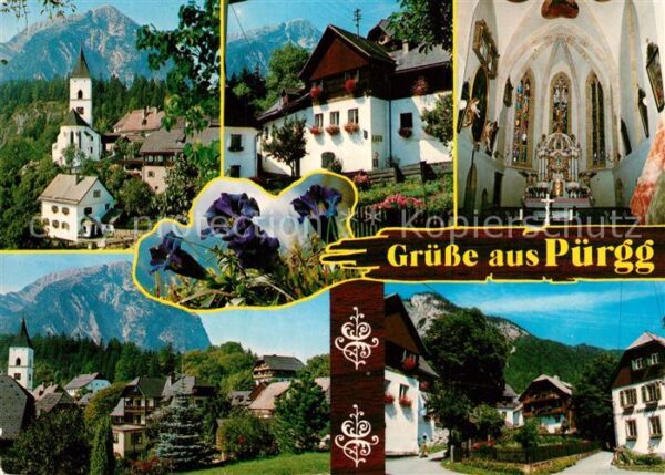 Puergg-Trautenfels Ortsmotiv mit Kirche Grimming Kirche In