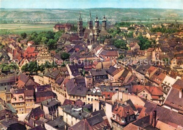 Naumburg Saale Stadtbild mit Dom Fliegeraufnahme