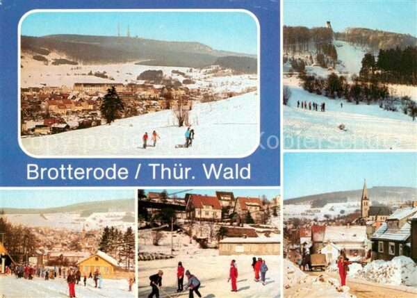 Brotterode Winterpanorama Blick zum Grossen Insels