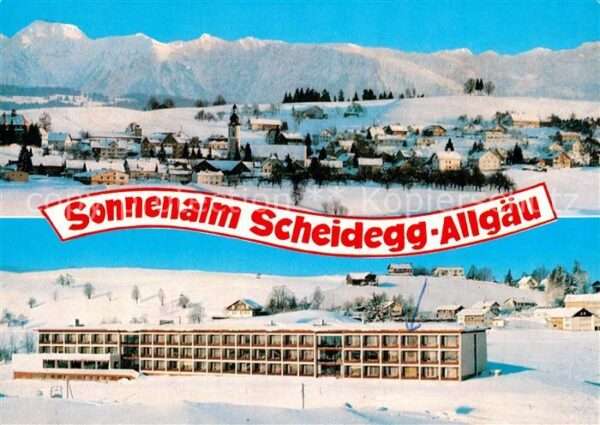 Scheidegg Allgaeu Kurklinik Sonnenalm Winterpanorama Allg