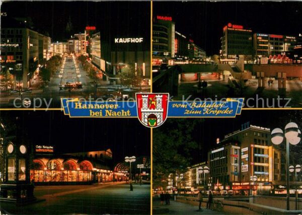 Hannover bei Nacht vom Bahnhof zum Kröpcke