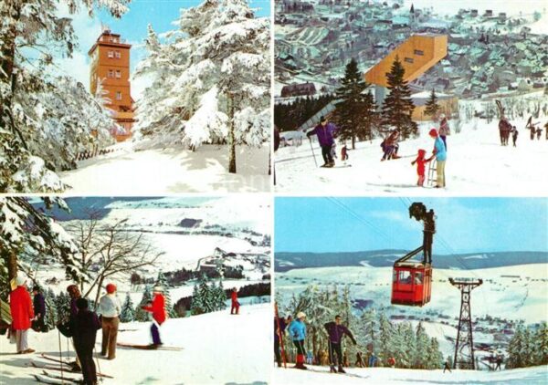 Oberwiesenthal Erzgebirge Wetterwarte Skisprungschanze Skihang Dr