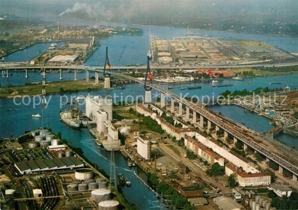 Hamburg Köhlbrandbrücke Fliegeraufnahme