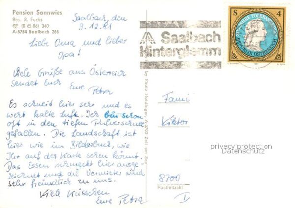 Saalbach-Hinterglemm Pension Sonnwies Panorama Wintersportpl – Bild 2
