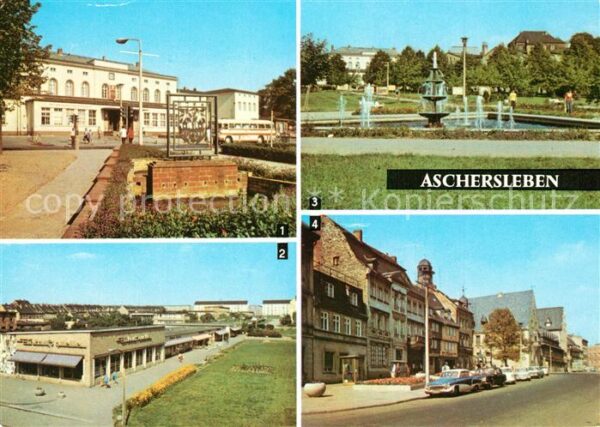 Aschersleben Bahnhof Ladenstrasse im Kosmonautenvier