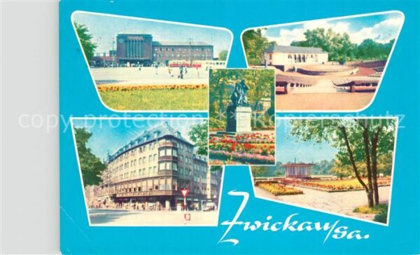 Zwickau Sachsen Teilansichten Robert Schumann Stadt Den