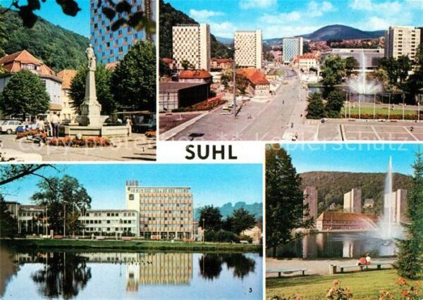 Suhl Thueringer Wald Karl Marx Platz Wilhelm Pieck Strasse H