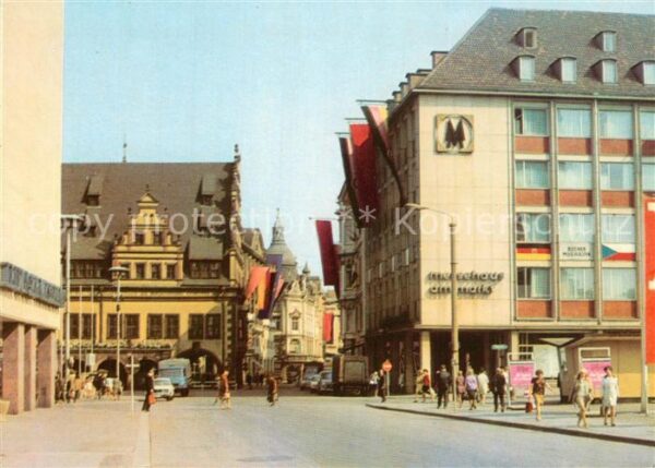 Leipzig Blick in Grimmaische Strasse Innenstadt