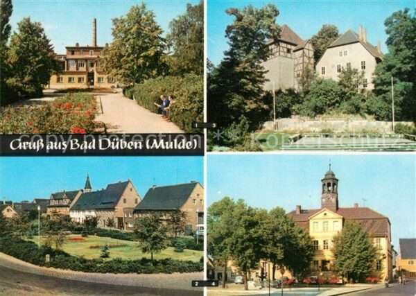 Bad Dueben Eisenmoorbad Platz der Jugend Burg Frei