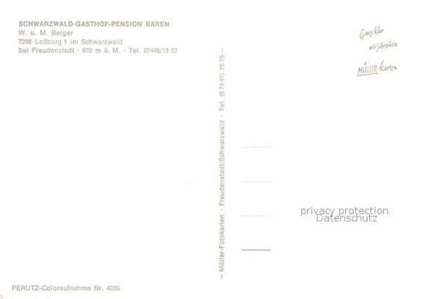 Lossburg Schwarzwald Gasthof Pension Bären Fachw – Bild 2