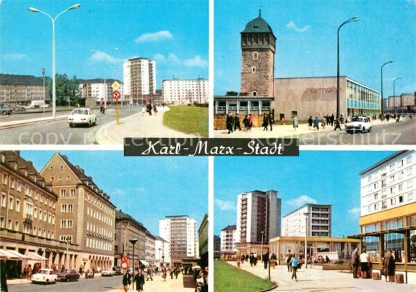 Karl-Marx-Stadt Ernst Thälmann Strasse Roter Turm Stras