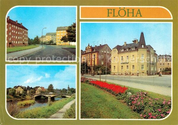 Floeha Leninstrasse Partie an der Flöha Rathau