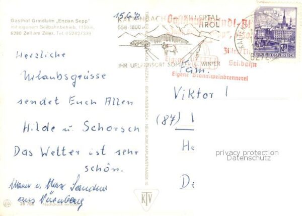 Zell Ziller Tirol Gasthof Grindlalm Enzian Sepp Seilbahn – Bild 2