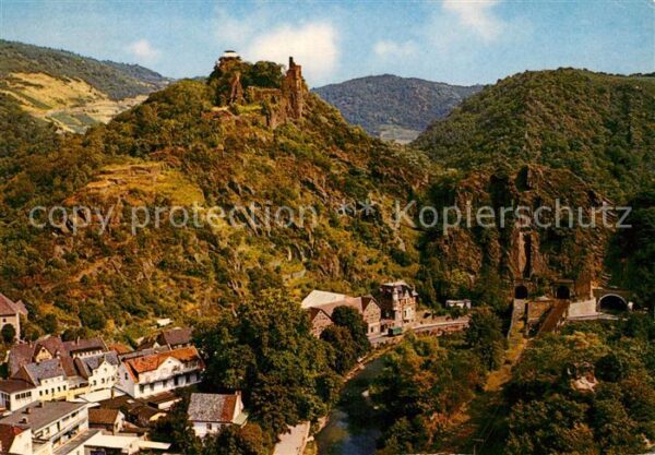 Altenahr Ahr mit Burgruine Fliegeraufnahme