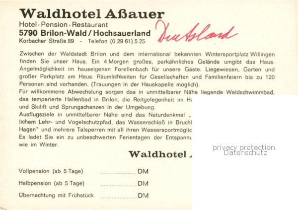 Brilon-Wald Fliegeraufnahme Waldhotel Assauer Freib – Bild 2