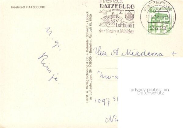 Ratzeburg Fliegeraufnahme Inselstadt – Bild 2