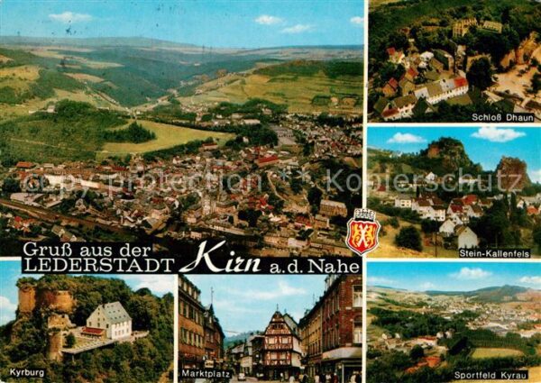 Kirn Nahe Fliegeraufnahme Kyrburg Marktplatz Spor