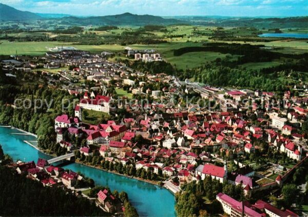 Fuessen Allgaeu Fliegeraufnahme Kloster St. Mang Hohes-