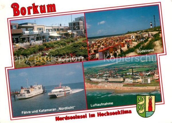 Borkum Bismarckstrasse Südstrand Fähre und Kat