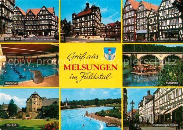 Melsungen Fulda Fuldatal Fachwerk Freibad Schloß Rotenb