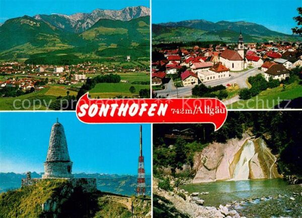 Sonthofen Oberallgaeu Fliegeraufnahme Steinturm Sendeturm