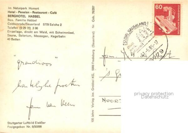 Cobbenrode Sauerland Fliegeraufnahme Hotel Pension Berghotel – Bild 2