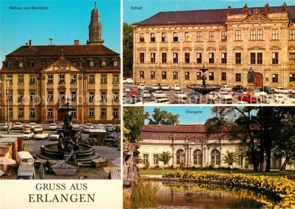 Erlangen Rathaus Marktplatz Schloß Orangerie