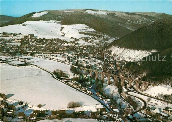 Willingen Sauerland Fliegeraufnahme mit Viadukt