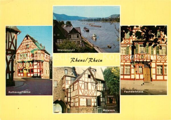 Rhens Rheinpartie Fachwerk Malereck Rathaussc