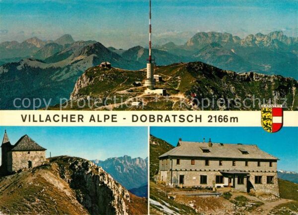 Dobratsch Kaernten Villacher Alpe Sendeturm Kirche Ludwig-