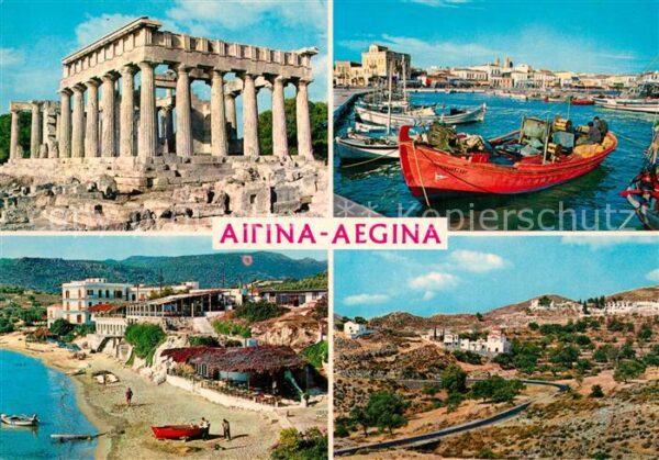 Aegina Tempel Strand Hafen