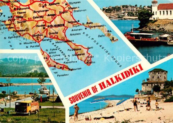 Halkidiki Chalkidiki Strand Landkarte