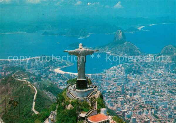 Rio de Janeiro Fliegeraufnahme Christ Redeemer