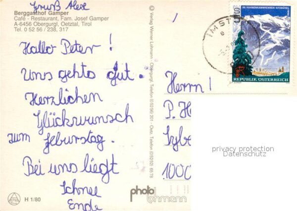 Obergurgl Soelden Tirol Berggasthof Gamper – Bild 2