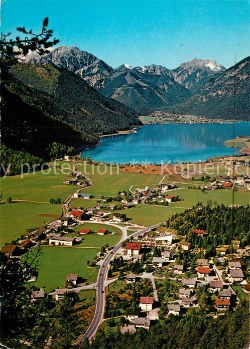 Maurach Achensee Fliegeraufnahme mit Pertisau und Karwen