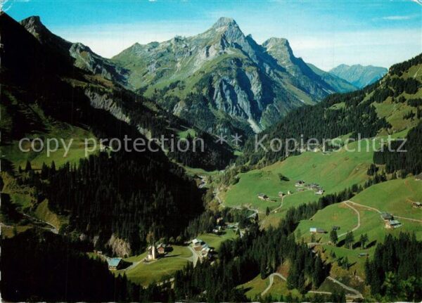 Schroecken Vorarlberg Fliegeraufnahme mit Rothorn Schadonapas