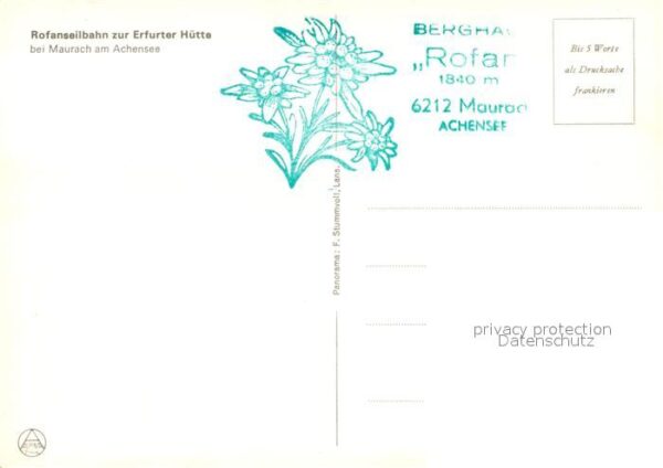 Maurach Achensee Panoramakarte Rofanseilbahn zur Erfurte – Bild 2