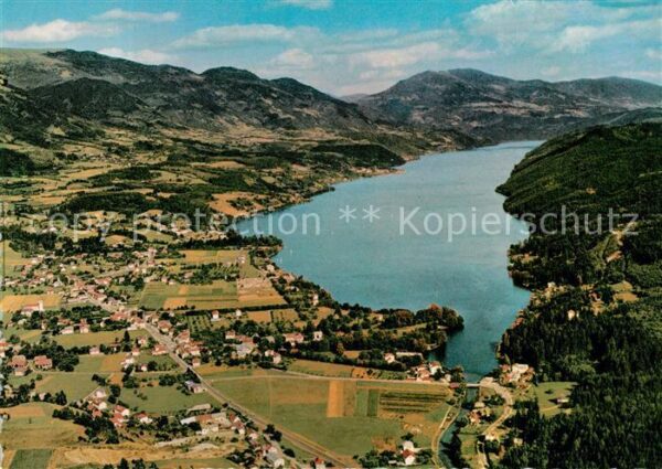 Seeboden Millstaettersee Fliegeraufnahme Seepartie