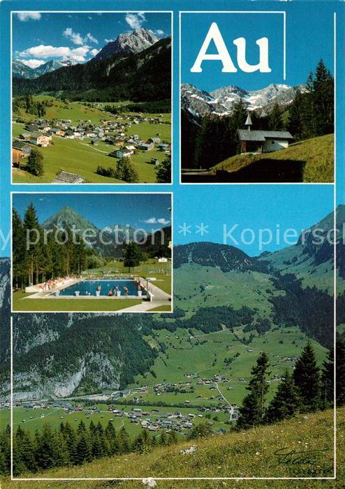 Au Bregenzerwald Fliegeraufnahme Kirche Freibad