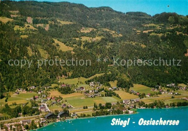 Stiegl Ossiach Fliegeraufnahme mit Ossiachersee bei St
