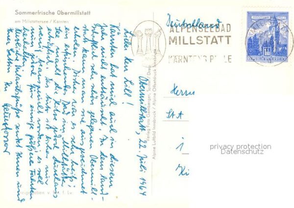 Obermillstatt Kaernten Fliegeraufnahme mit Millstätersee – Bild 2