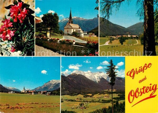 Obsteig Tirol Strassenbild Simmering Mieminger-Kette